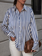 Striped Print Drop Shoulder Shirt
